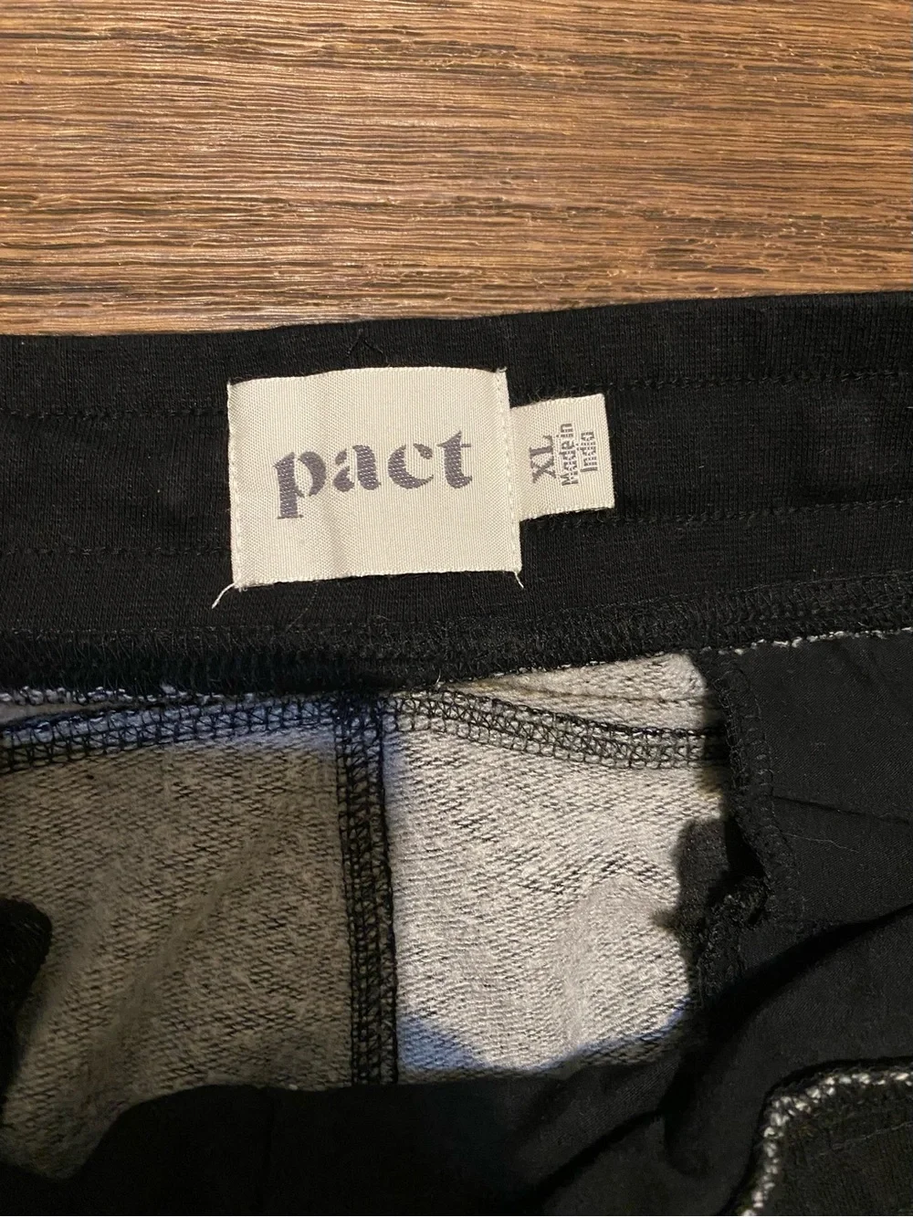 Pact Men's Black Jogger-Style Sweatpants